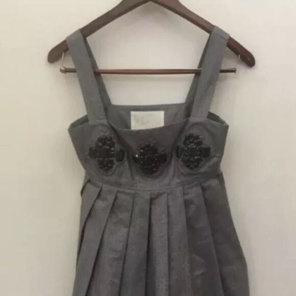 Karta Gray Pleated Dress M - Picture 2 of 4